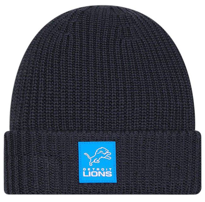New Era Adult Detroit Lions Charcoal Sideline Cuffed Knit Beanie product image