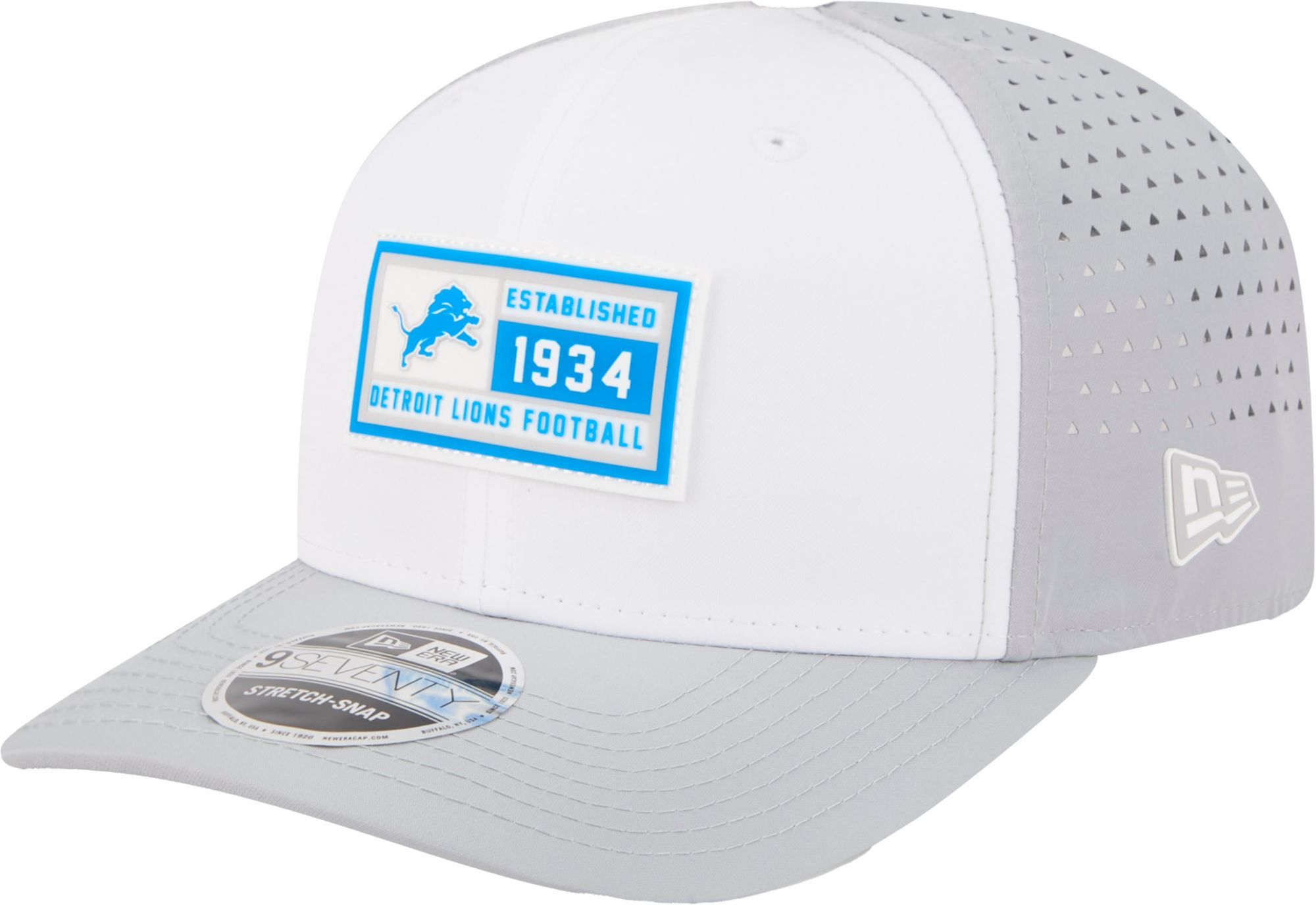 New Era Adult Detroit Lions Established Patch Grey 9seventy Adjustable Hat product image