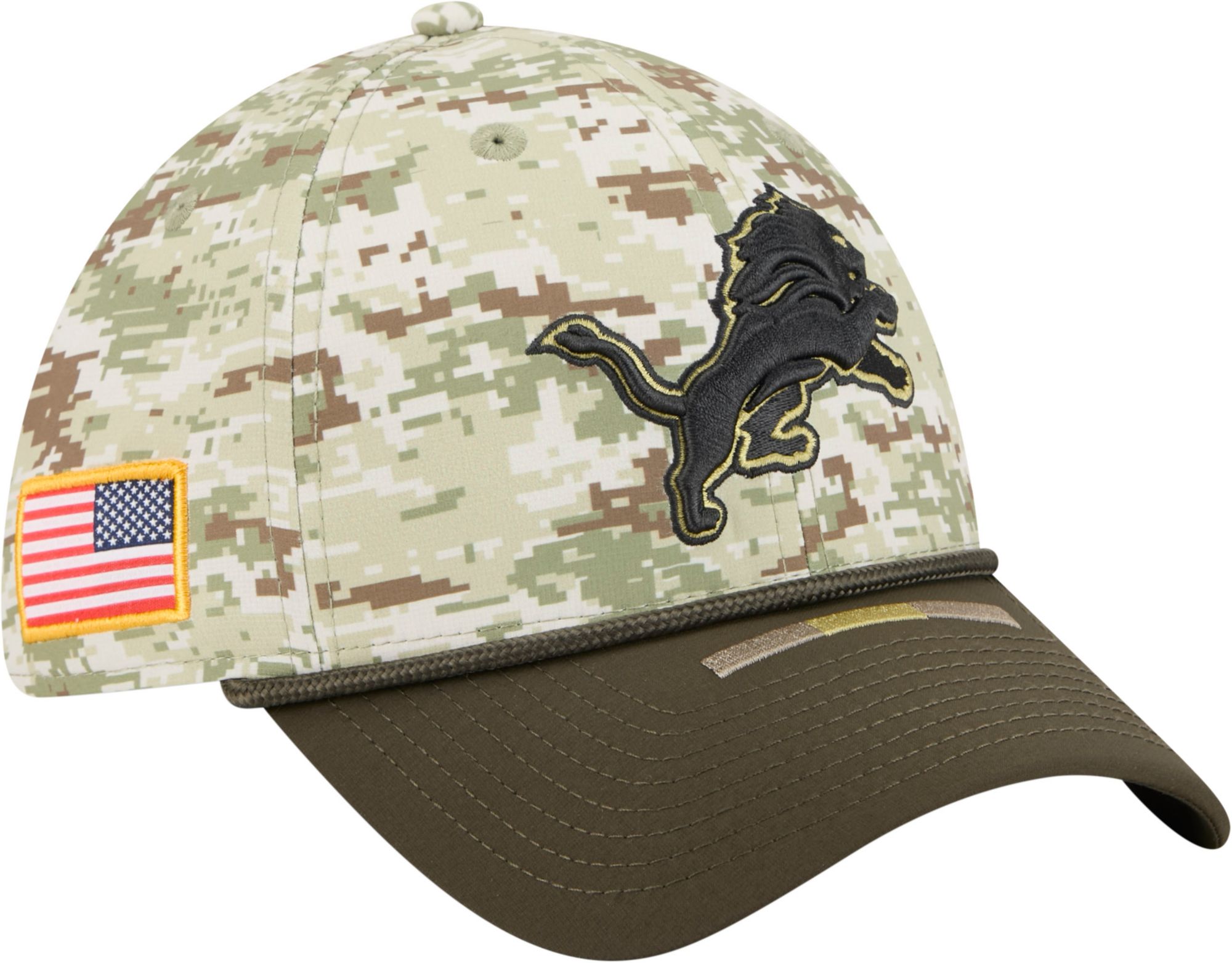 New Era Adult Detroit Lions Camo Salute To Service 2025 39Thirty Stretch Fit Hat product image
