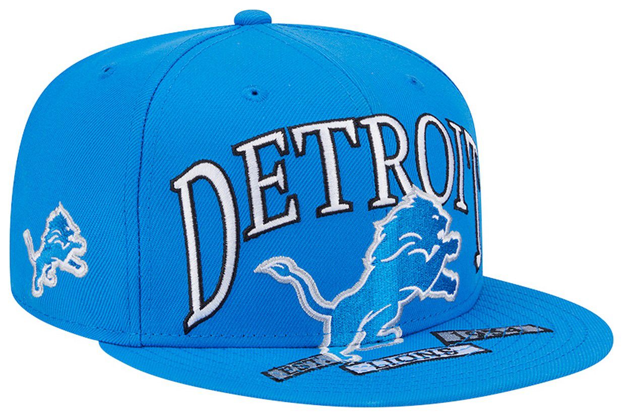 New Era Adult Detroit Lions Blue Oversized 59Fifty Fitted Hat product image