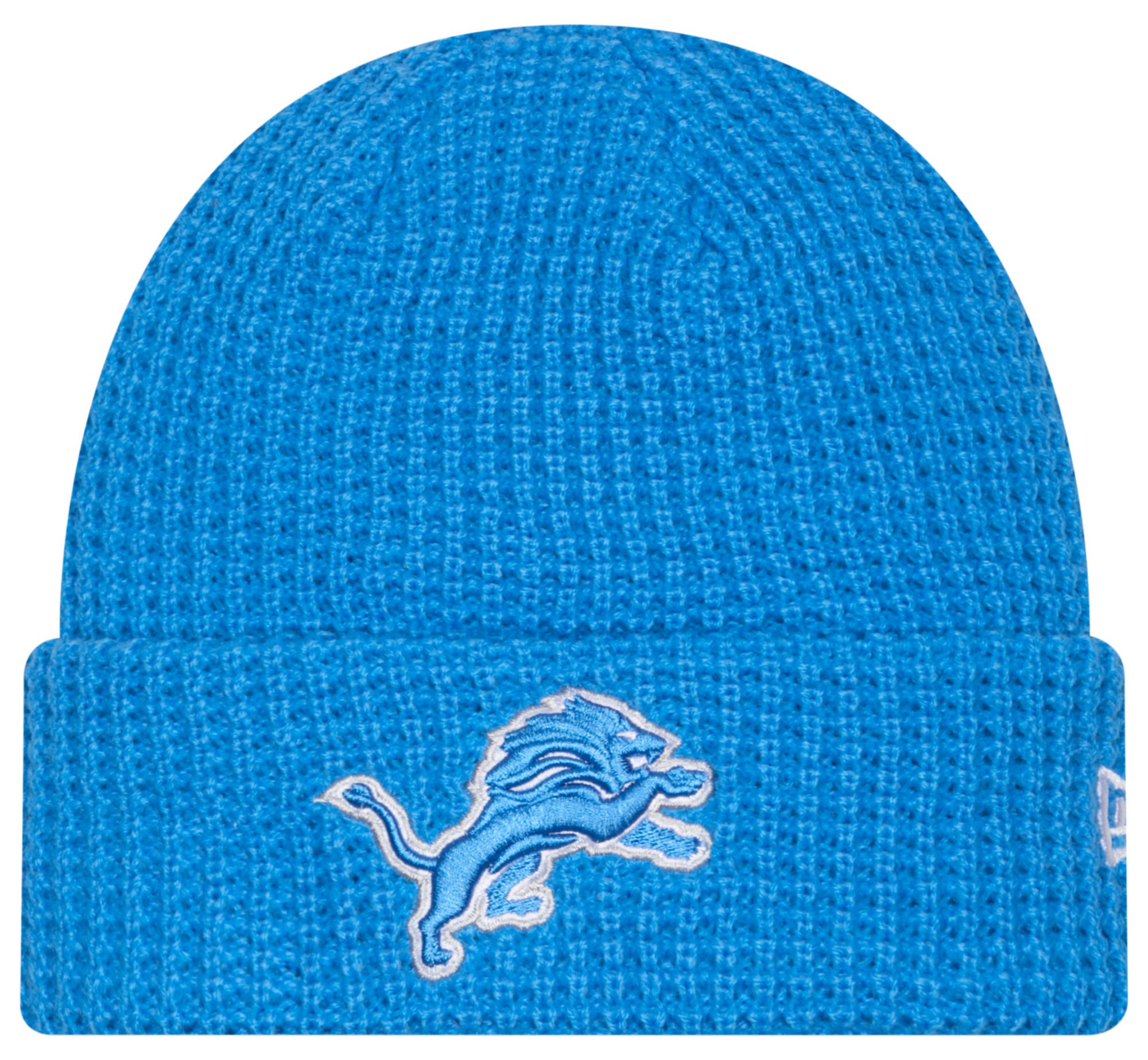 New Era Adult Detroit Lions Blue Waffle Knit Beanie product image
