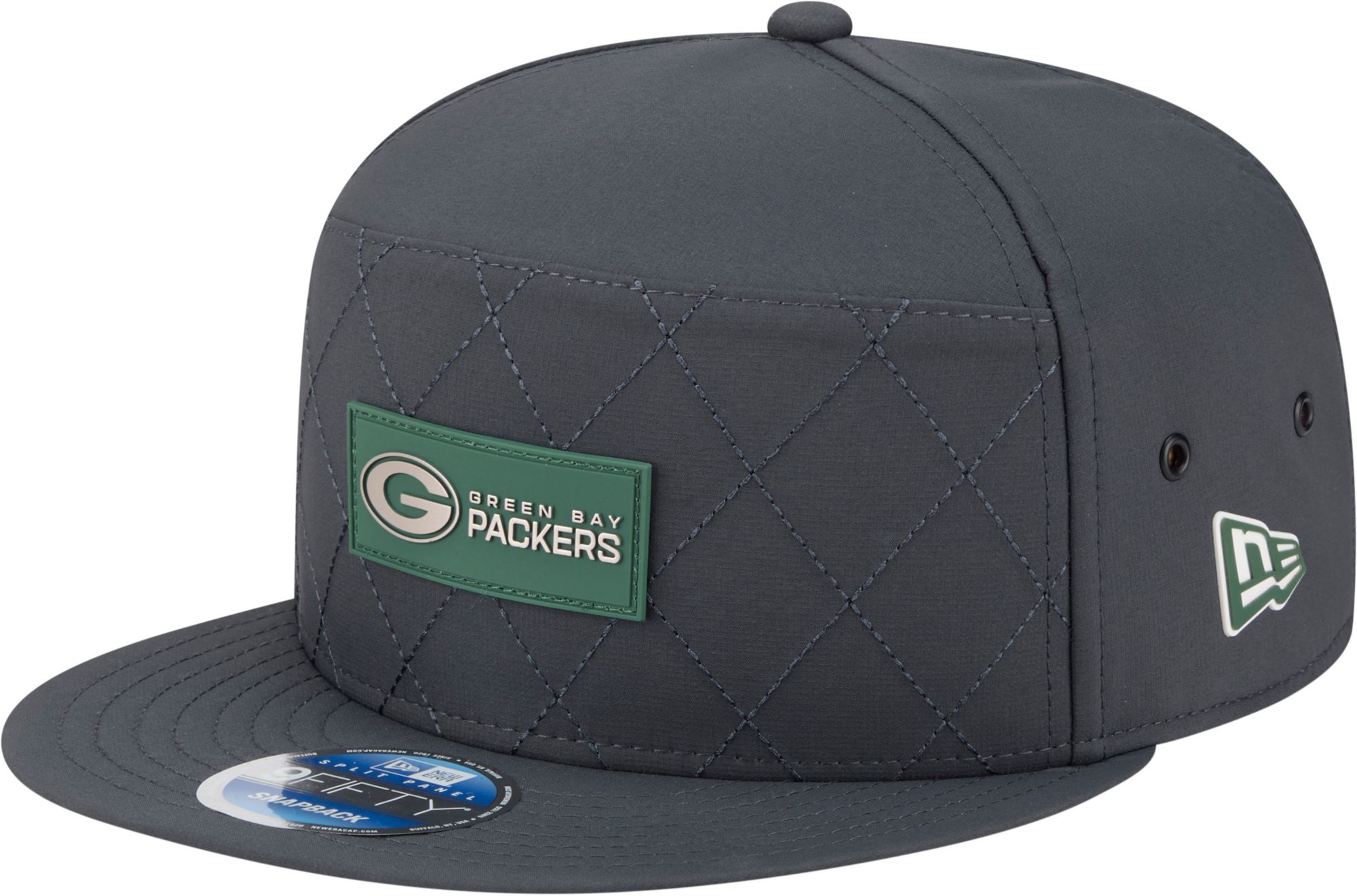 New Era Adult Green Bay Packers Charcoal Sideline 9Fifty Adjustable Snapback Hat product image