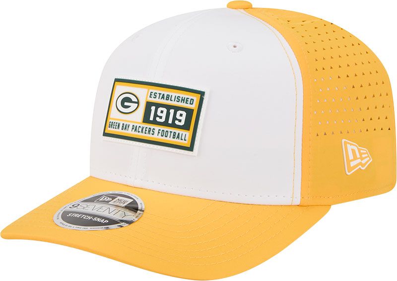 New Era Adult Green Bay Packers Established Patch Yellow 9seventy Adjustable Hat product image