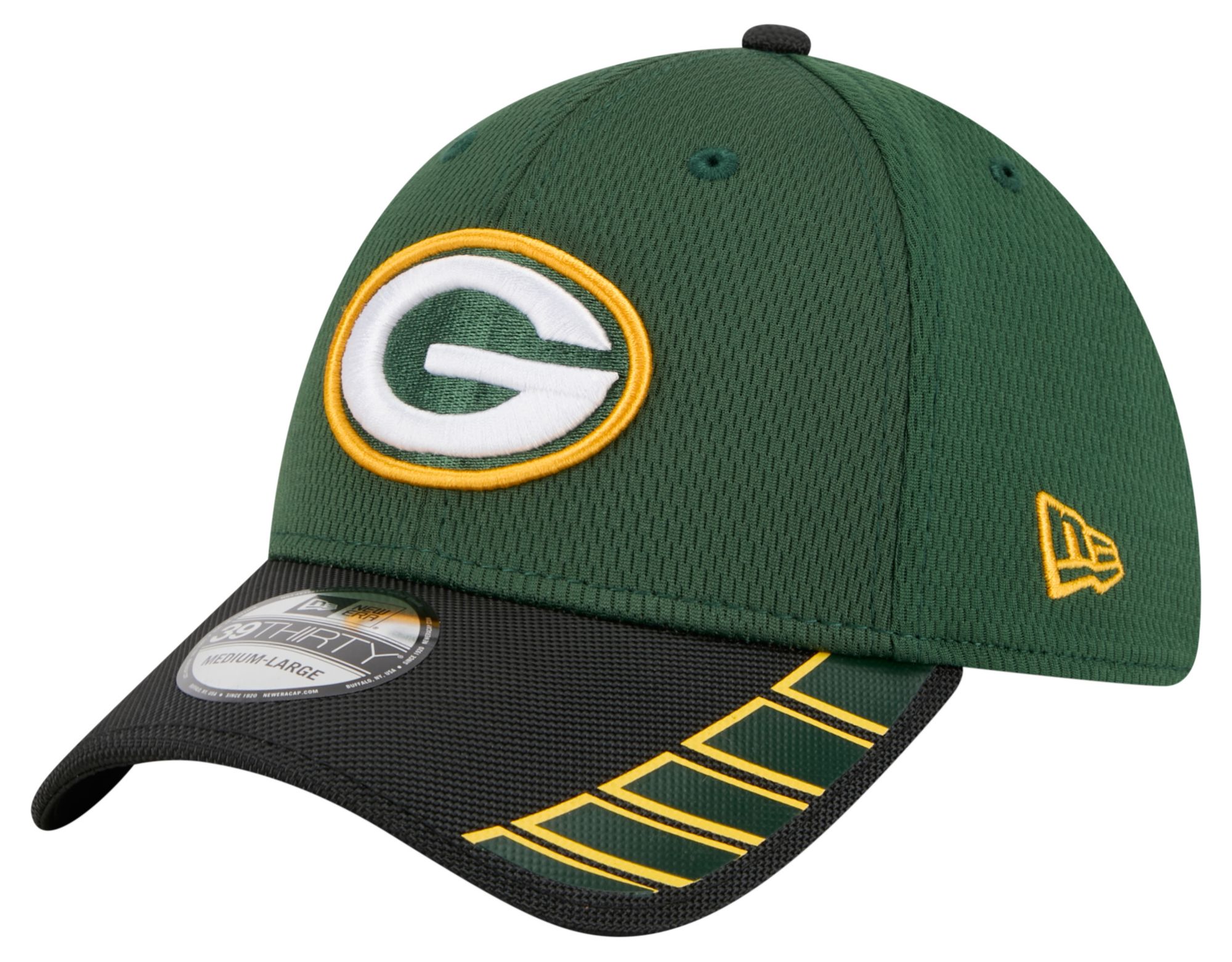 New Era Adult Green Bay Packers Green Visor Hit 39Thirty Stretch Fit Hat product image
