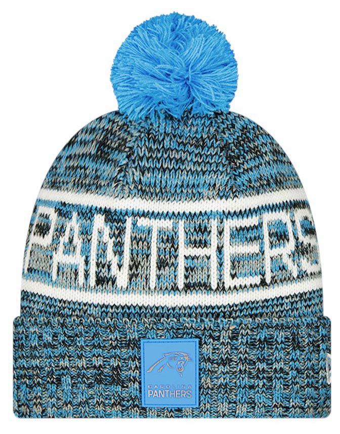 New Era Adult Carolina Panthers Medium Blue Sideline Sport Knit Beanie product image