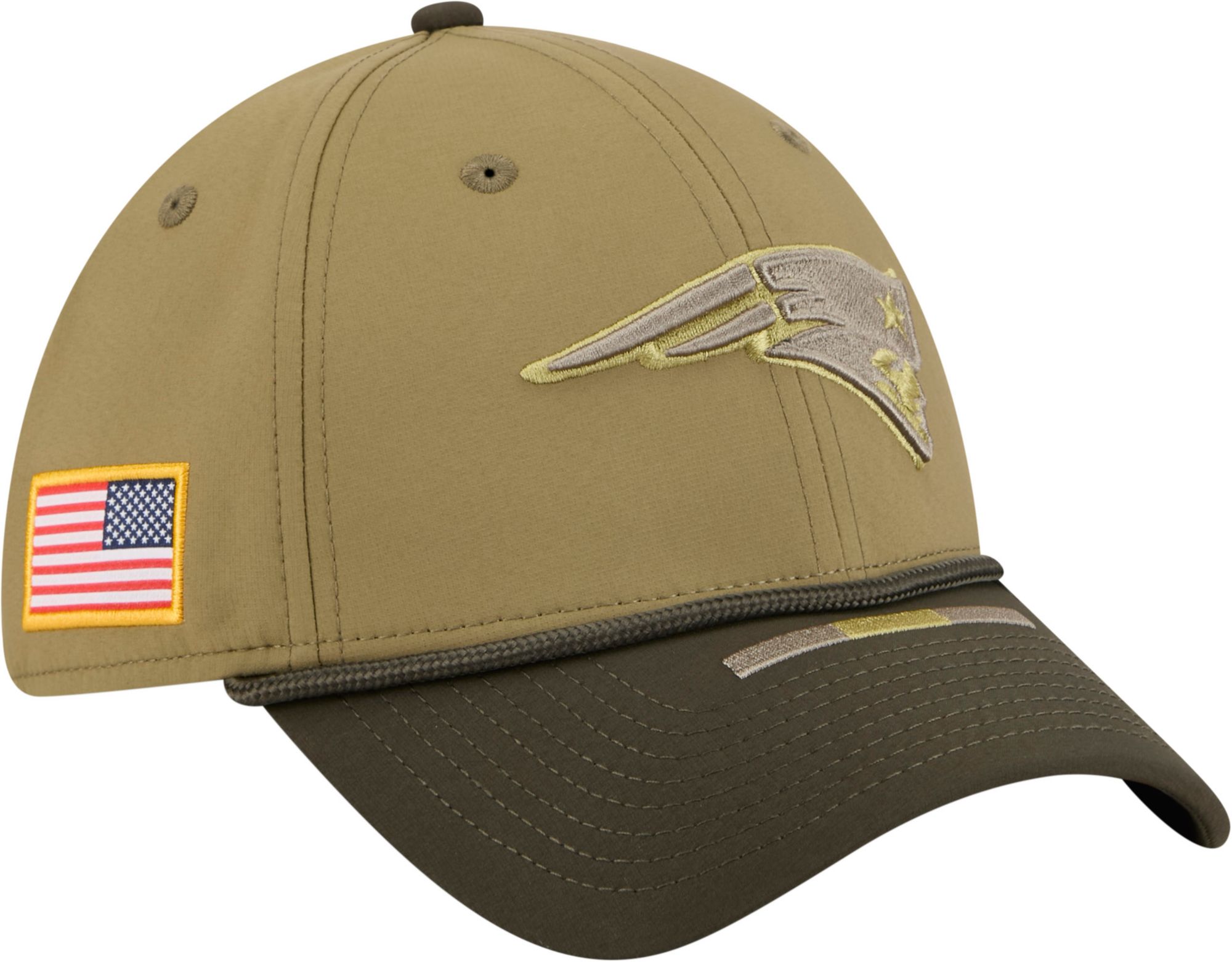 New Era Adult New England Patriots Dark Moss Salute To Service 2025 39Thirty Stretch Fit Hat product image