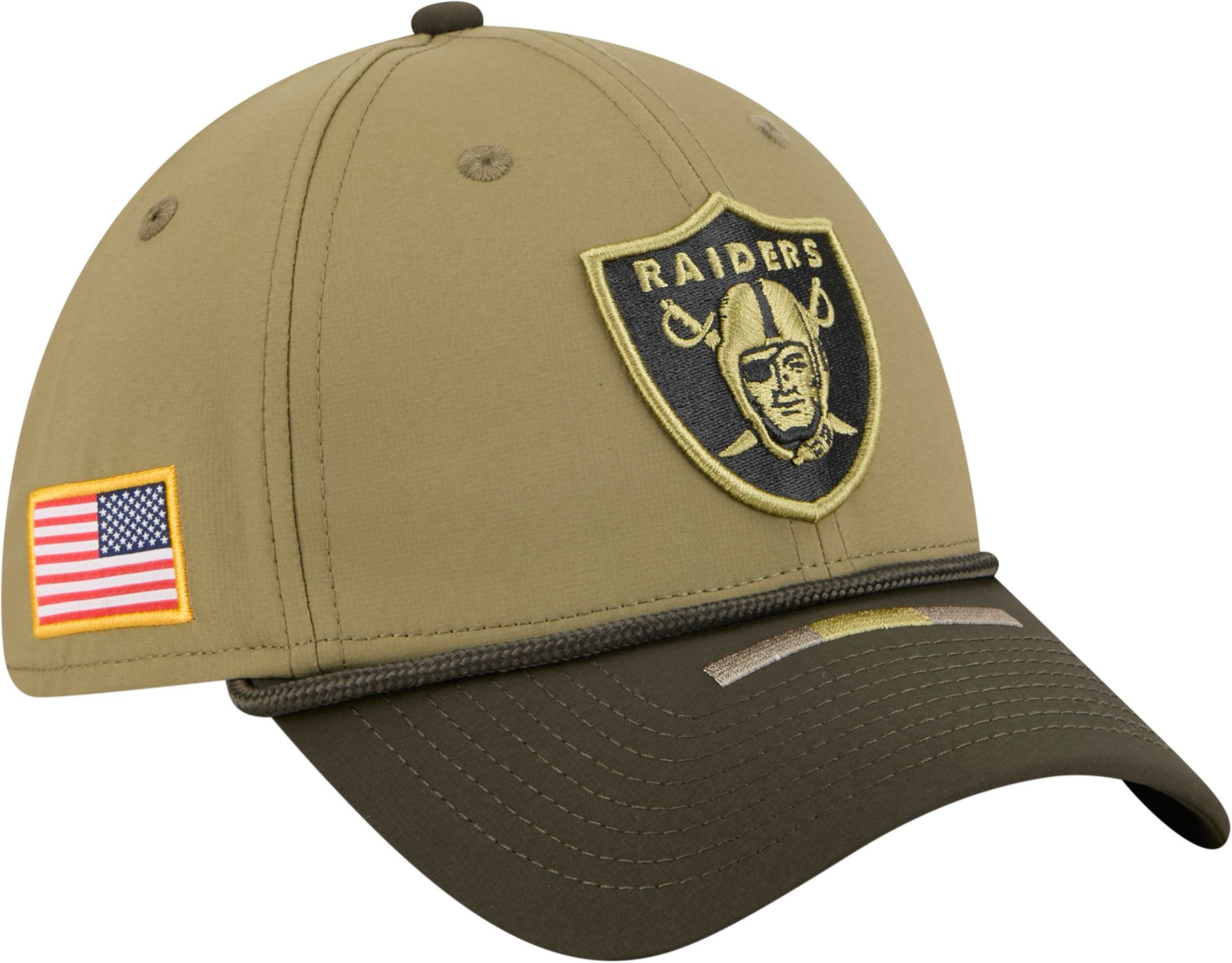 New Era Adult Las Vegas Raiders Dark Moss Salute To Service 2025 39Thirty Stretch Fit Hat product image