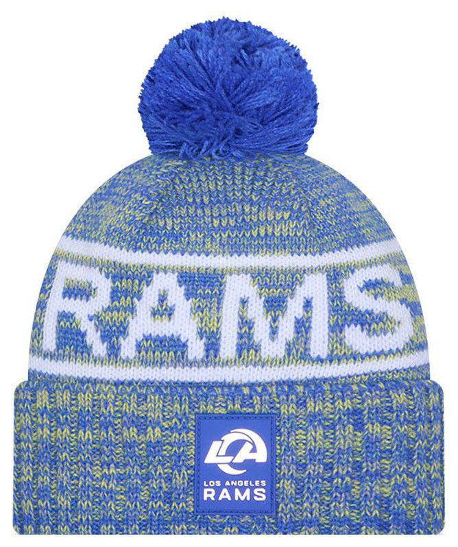 New Era Adult Los Angeles Rams Bright Blue Sideline Sport Knit Beanie product image