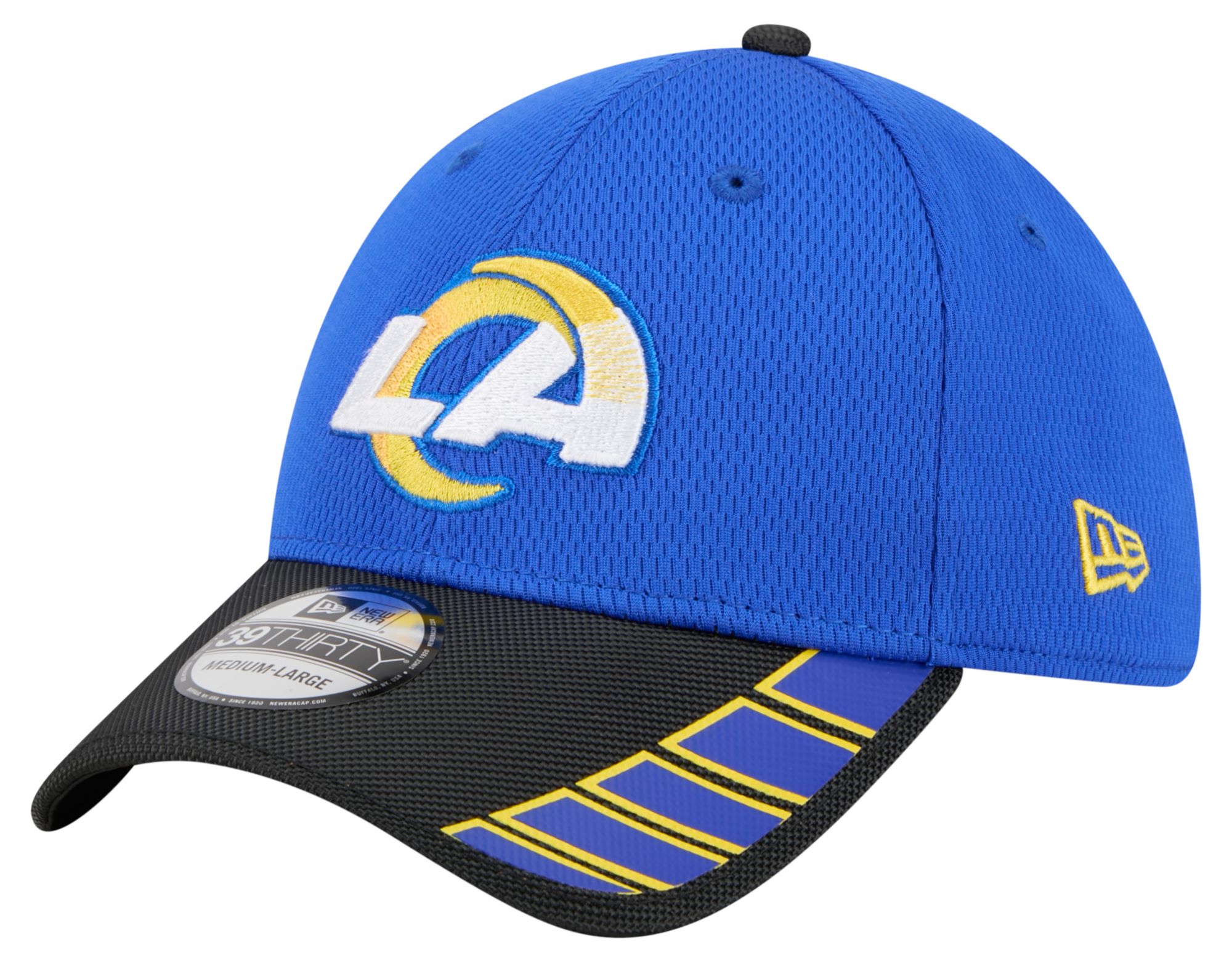 New Era Adult Los Angeles Rams Blue Visor Hit 39Thirty Stretch Fit Hat product image