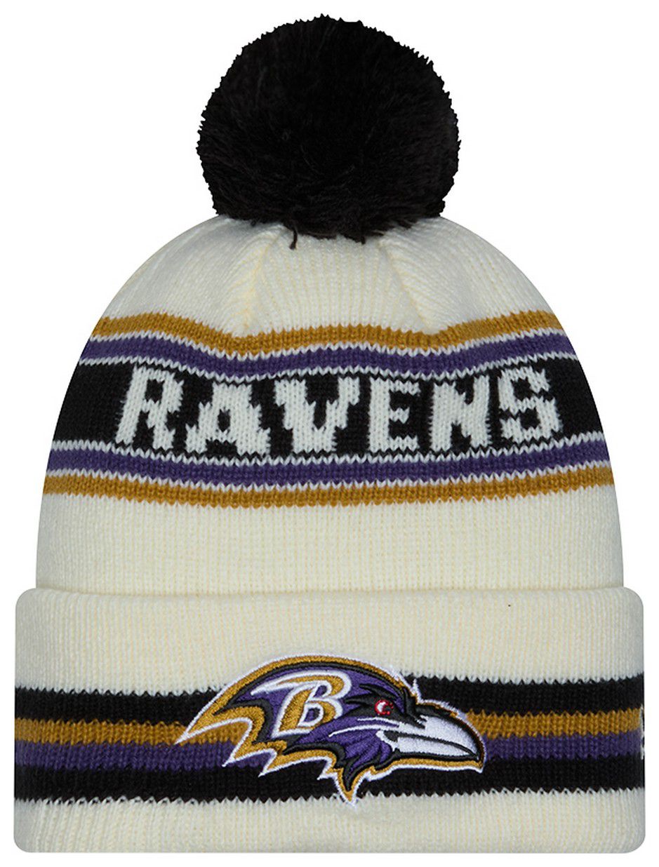 New Era Adult Baltimore Ravens White Classic Knit Beanie product image