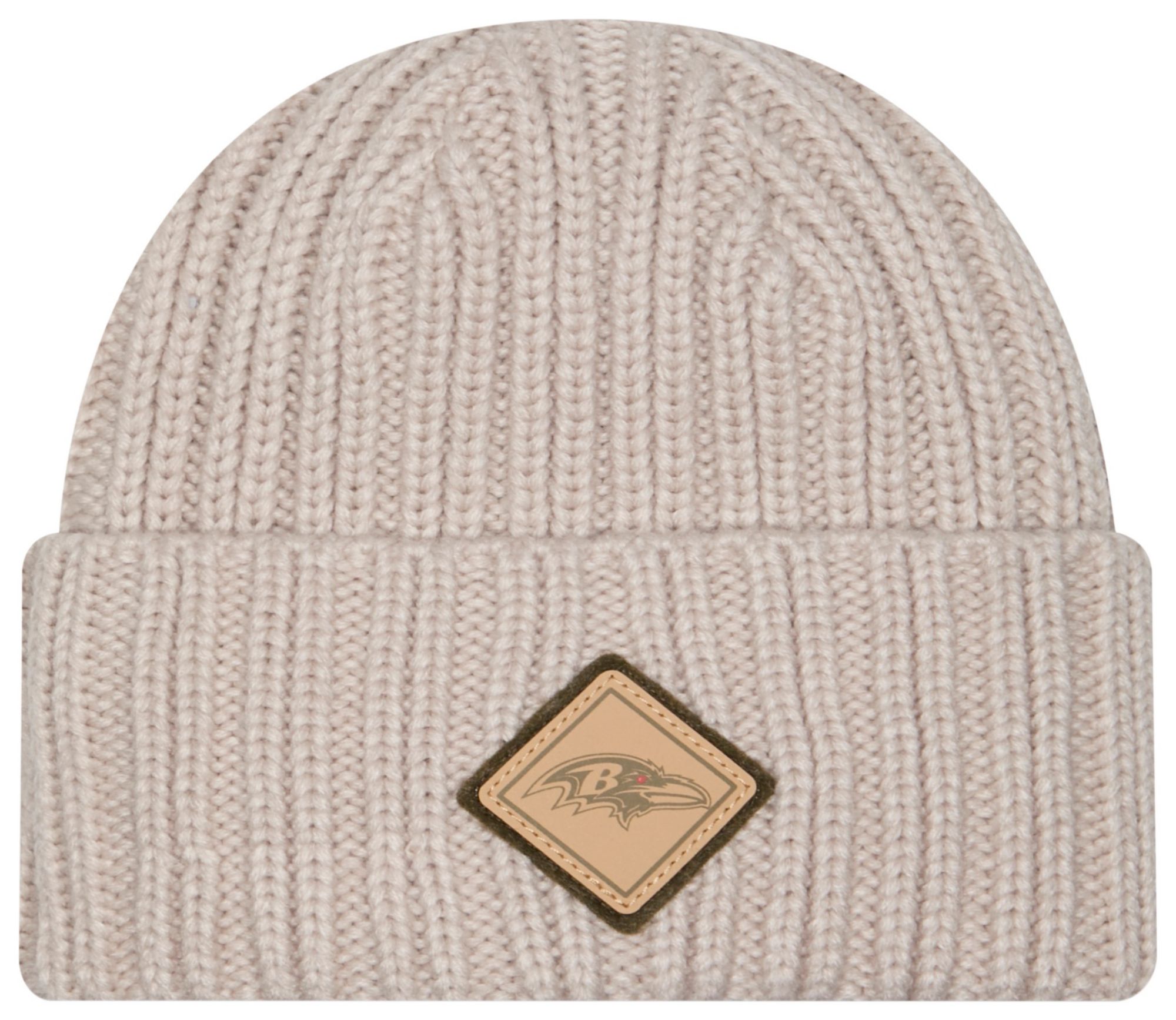 New Era Adult Baltimore Ravens Tan Applique Cuffed Knit Hat product image