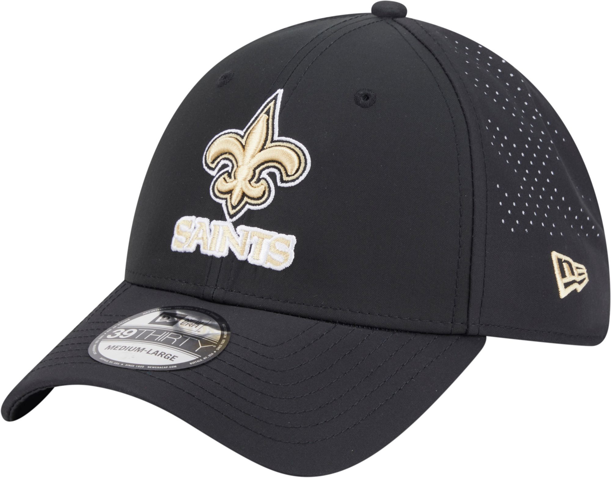 New Era Adult New Orleans Saints Black Night 39Thirty Stretch Fit Hat product image