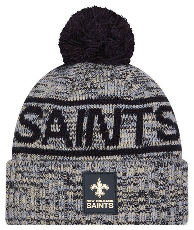 New Era Adult New Orleans Saints Black Sideline Sport Knit Beanie product image