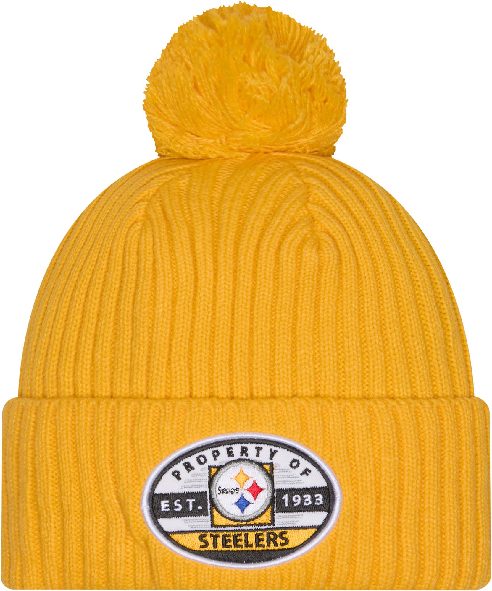 New Era Adult Pittsburgh Steelers Gold Property Cuffed Knit Beanie product image