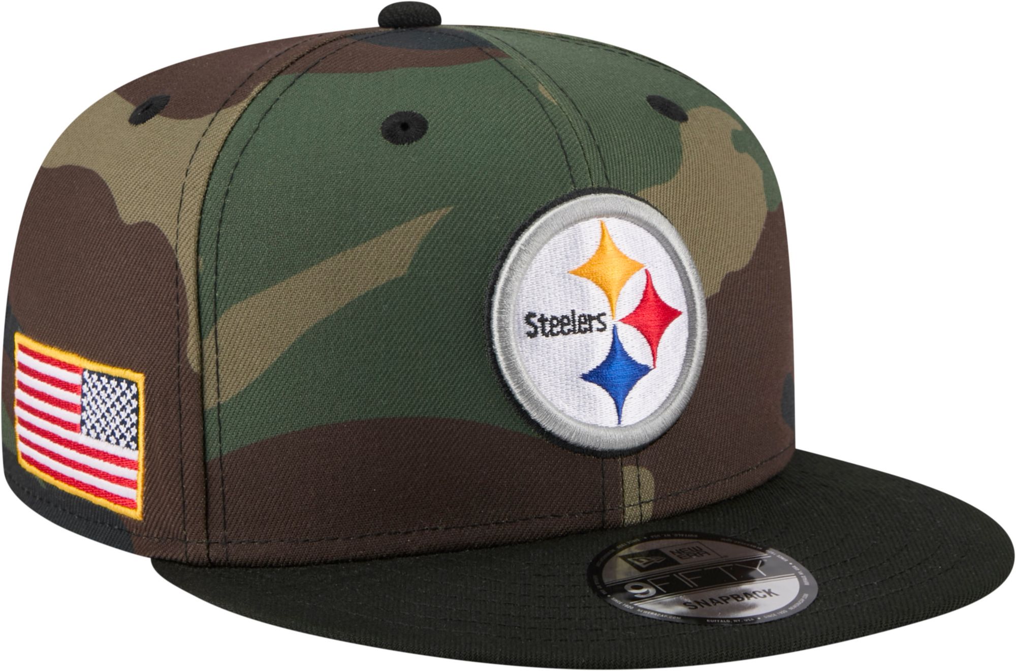 New Era Adult Pittsburgh Steelers Camo Salute To Service 2025 9Fifty Adjustable Snapback Hat product image