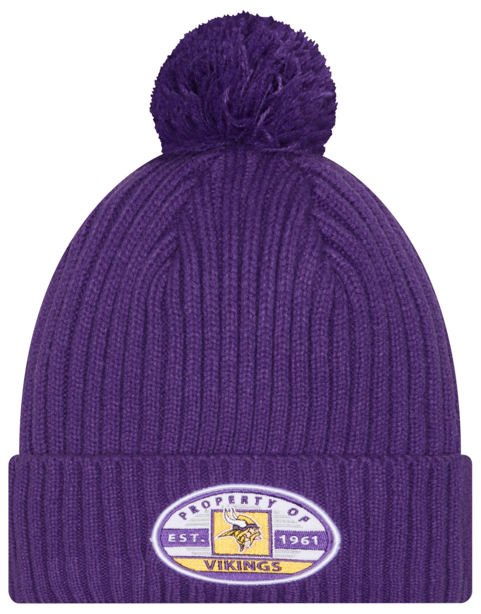 New Era Adult Minnesota Vikings Purple Property Cuffed Knit Beanie product image
