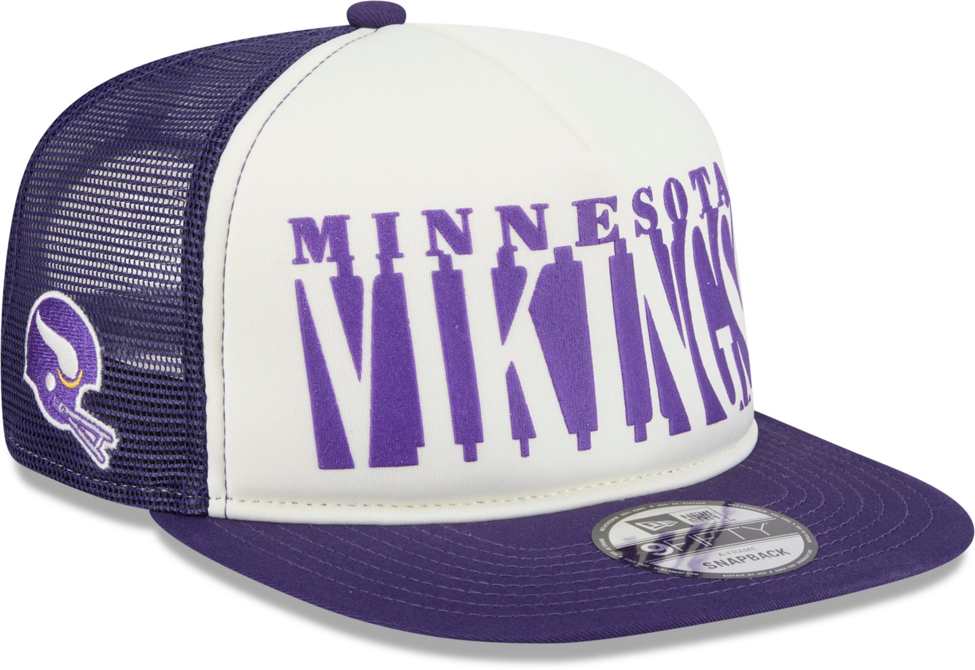 New Era Adult Minnesota Vikings Purple Team Cutout Throwback 9Fifty Adjustable Hat product image