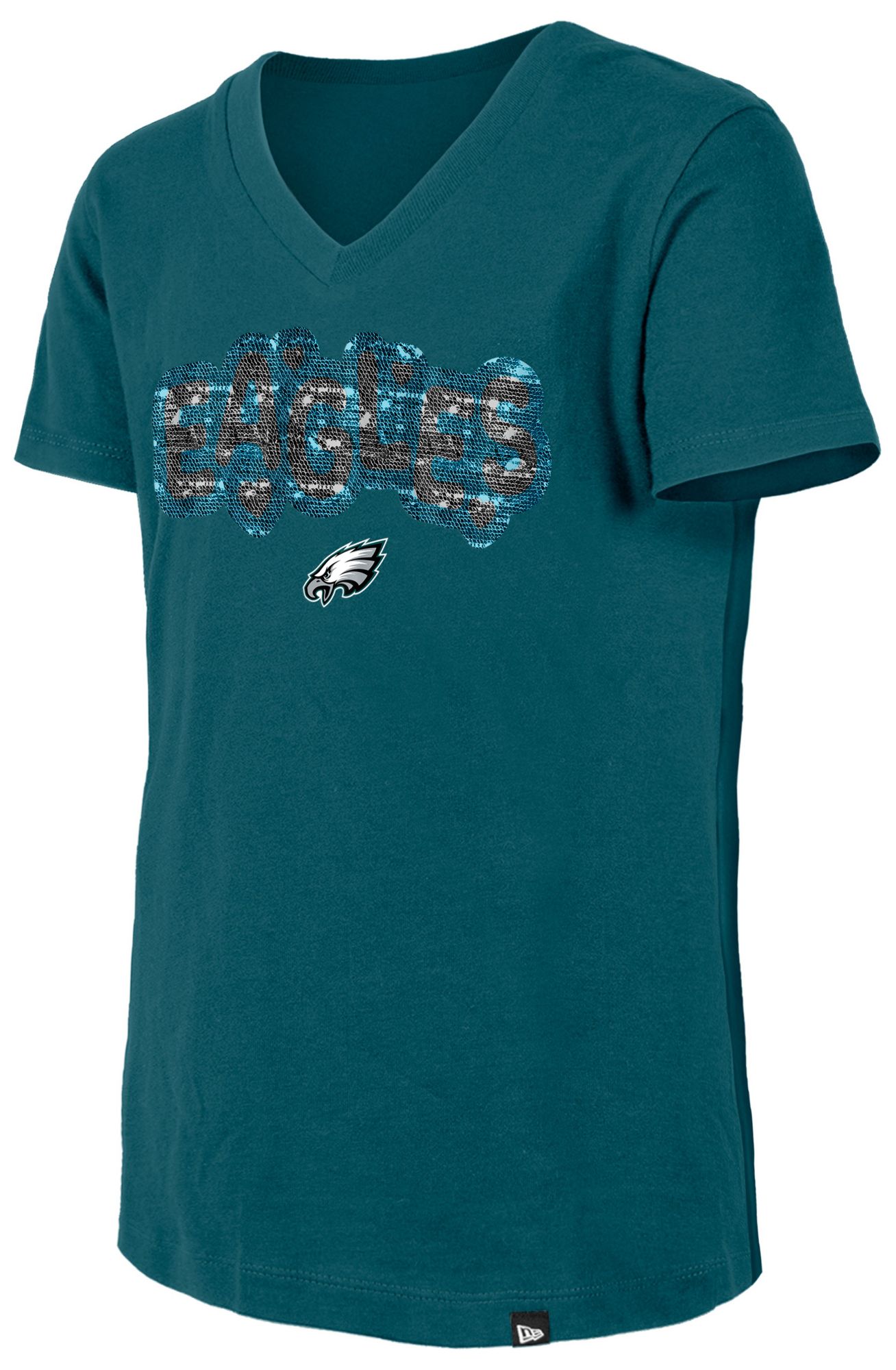 New Era Girls' Philadelphia Eagles Green Sequin Flip T-Shirt product image