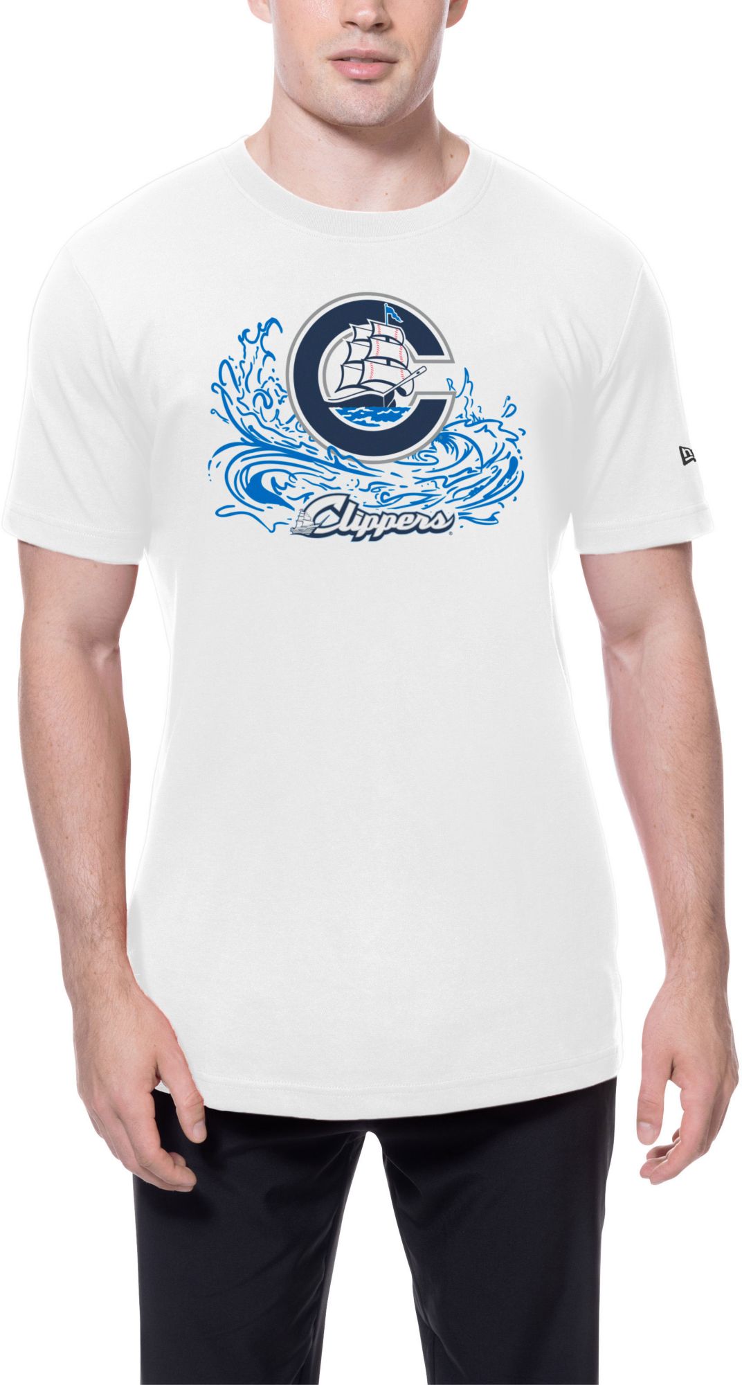 New Era Men's Columbus Clippers White 'Ship' T-Shirt product image