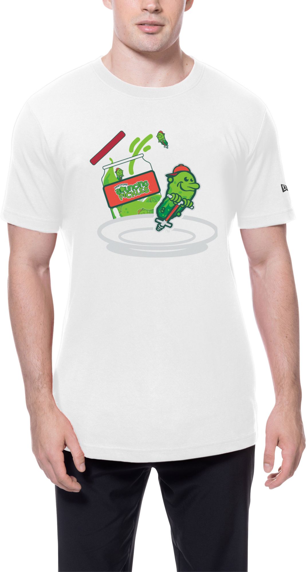 New Era Men's Hartford Yard Goats White 'Bouncing Pickles' T-Shirt product image