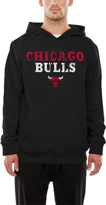 New Era Men's Chicago Bulls Black Logo Pullover Hoodie product image