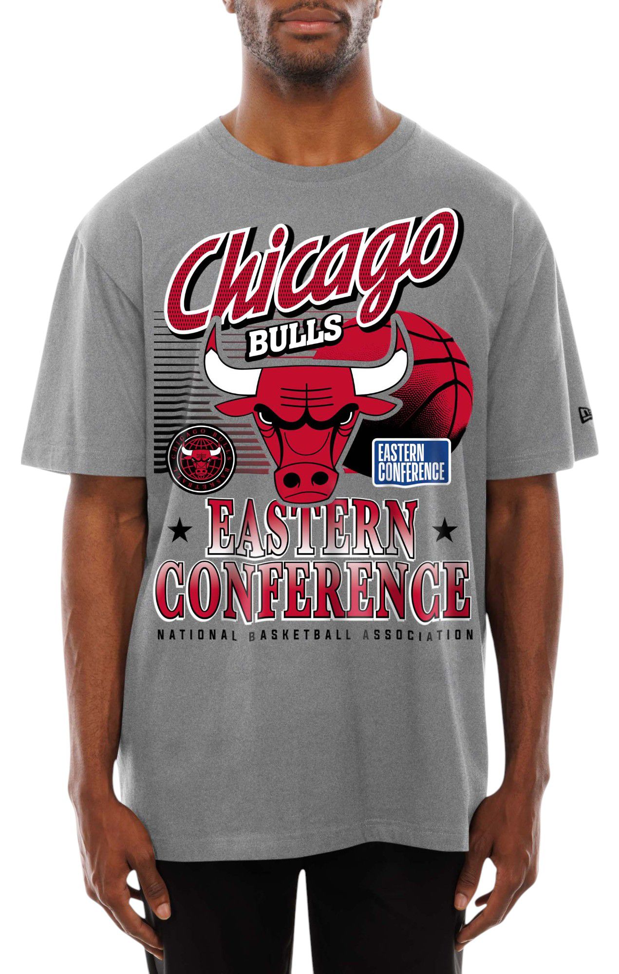 New Era Men's Chicago Bulls Grey Sports Classic T-Shirt product image