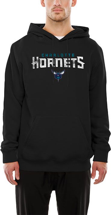 New Era Men's Charlotte Hornets Black Logo Pullover Hoodie product image
