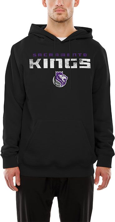 New Era Men's Sacramento Kings Black Logo Pullover Hoodie product image
