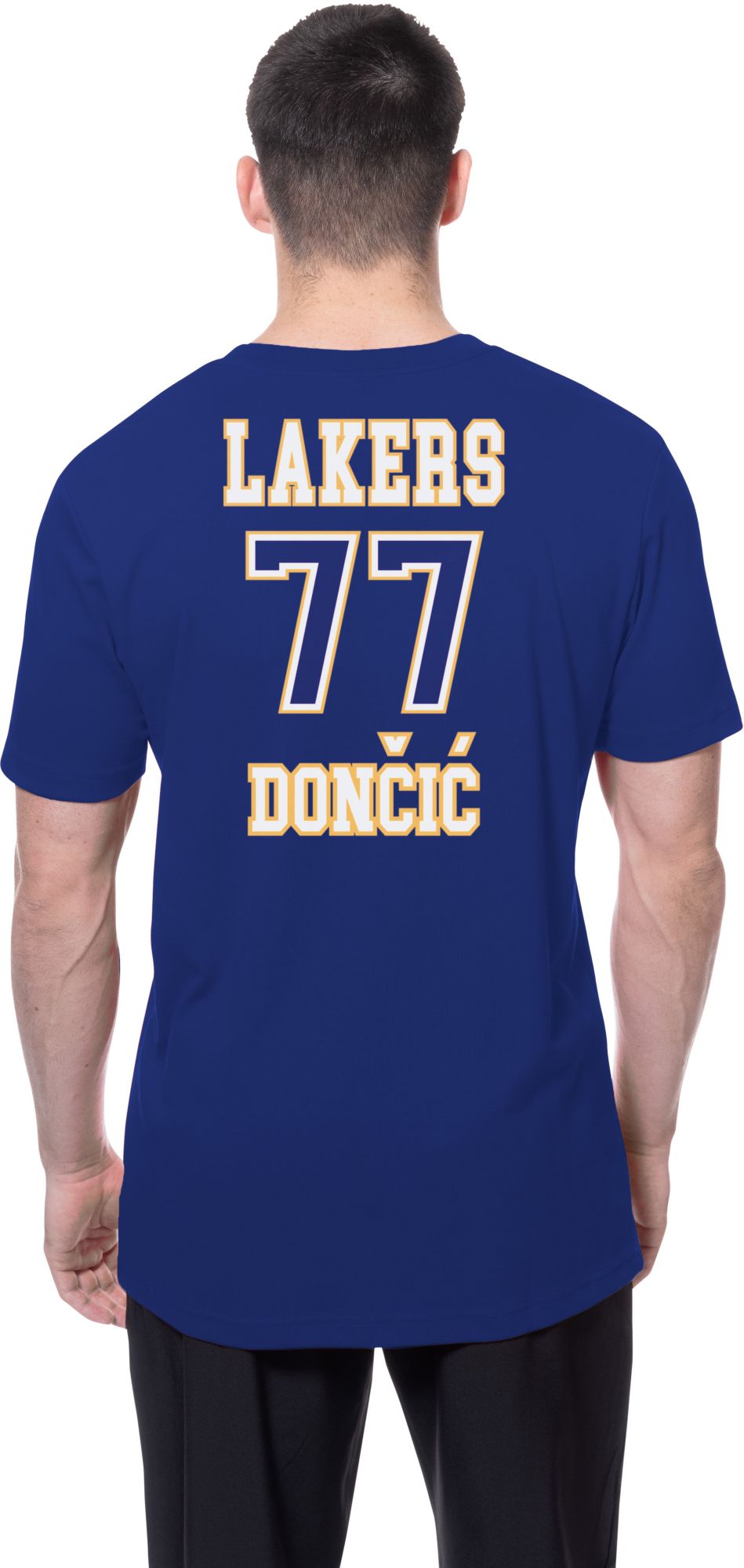 New Era Men's Los Angeles Lakers Luka Doncic #77 Purple T-Shirt product image
