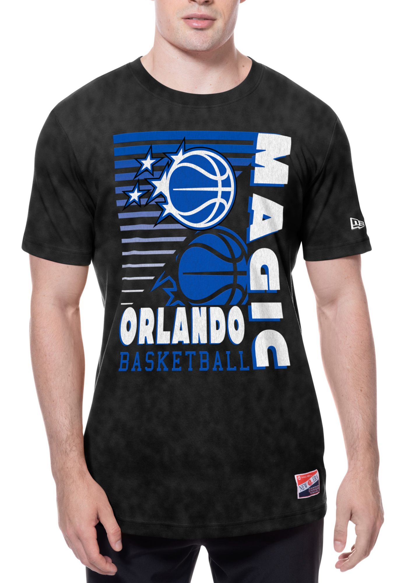 New Era Men's Orlando Magic Black Throwback Washed T-Shirt product image