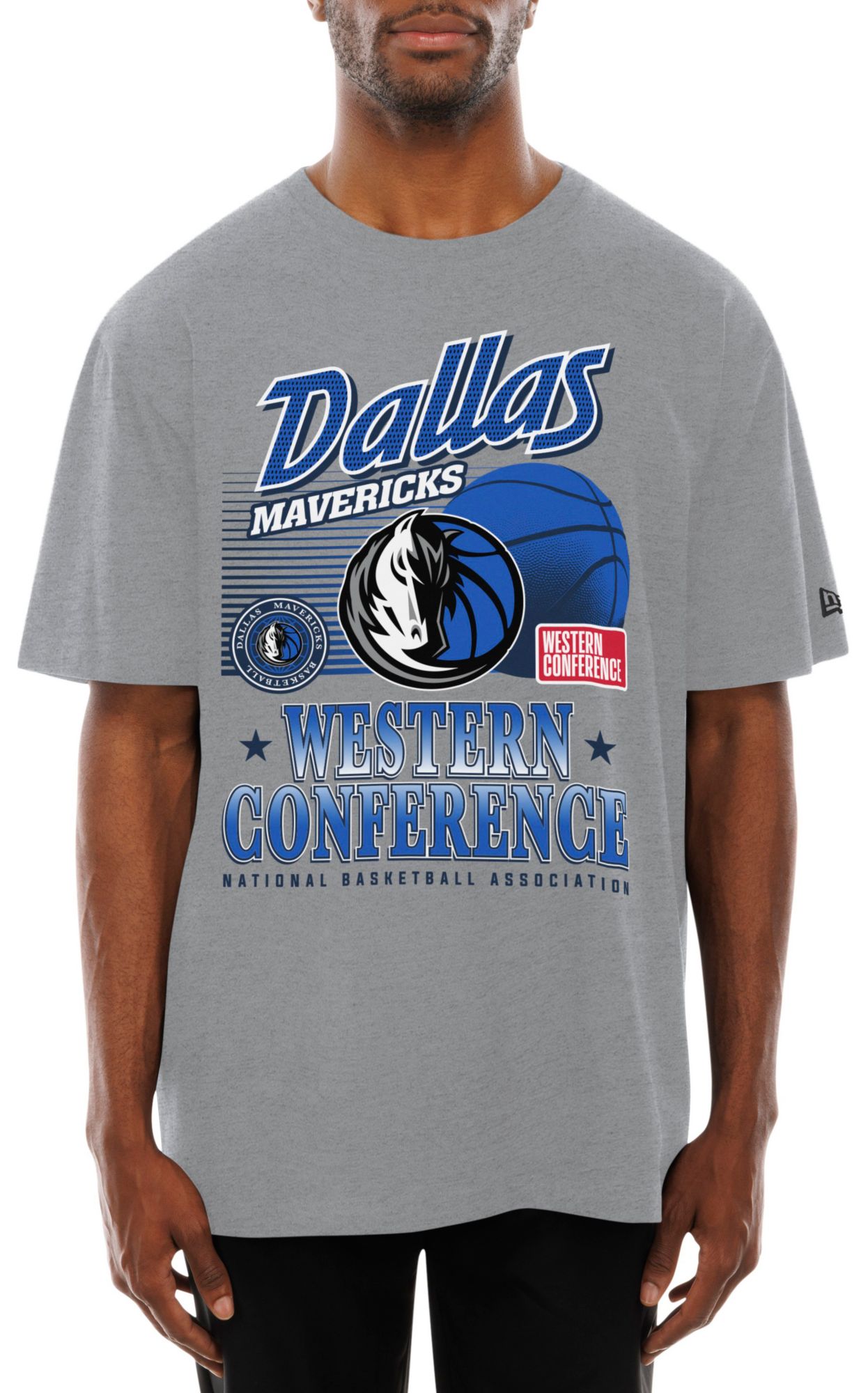 New Era Men's Dallas Mavericks Grey Sports Classic T-Shirt product image