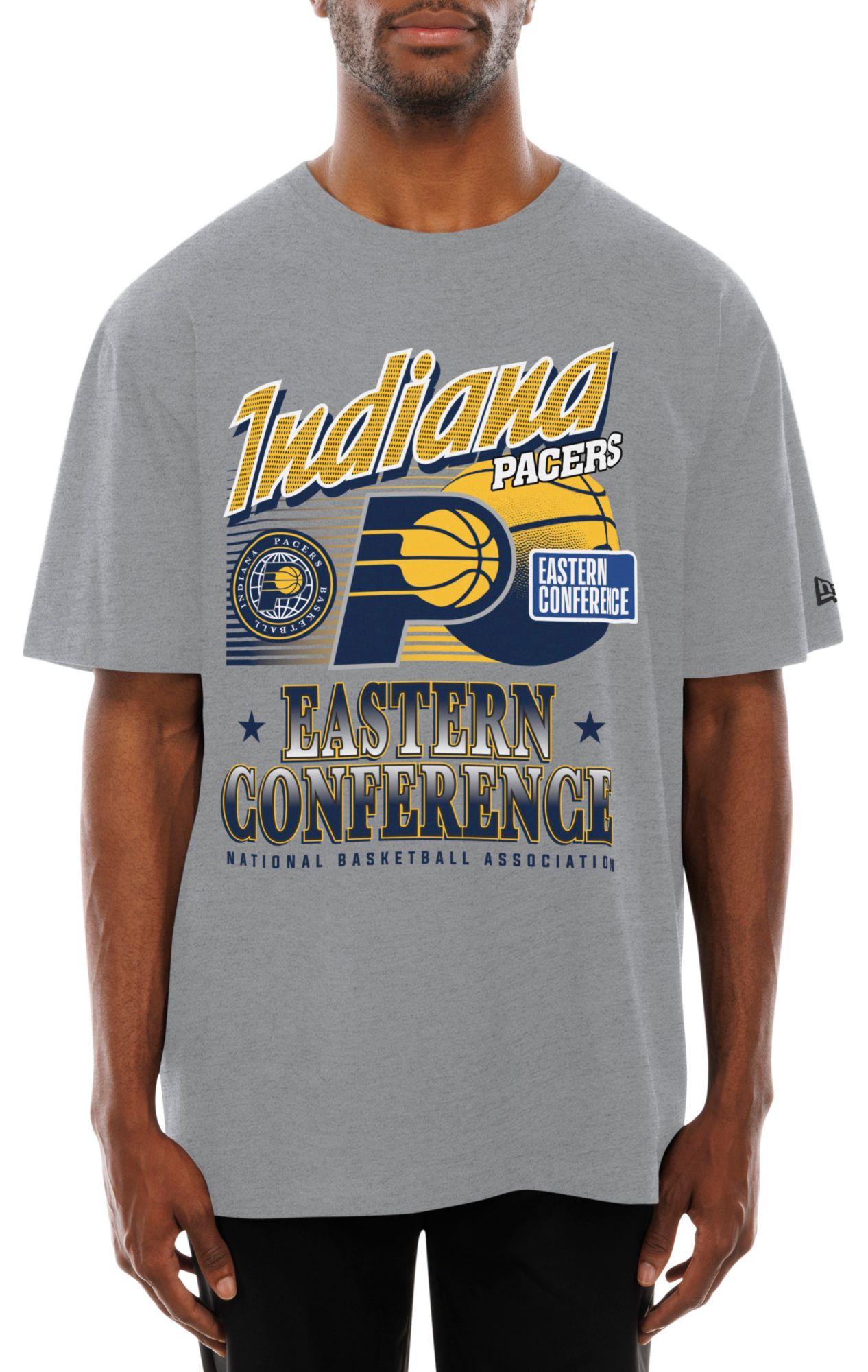 New Era Men's Indiana Pacers Grey Sports Classic T-Shirt product image