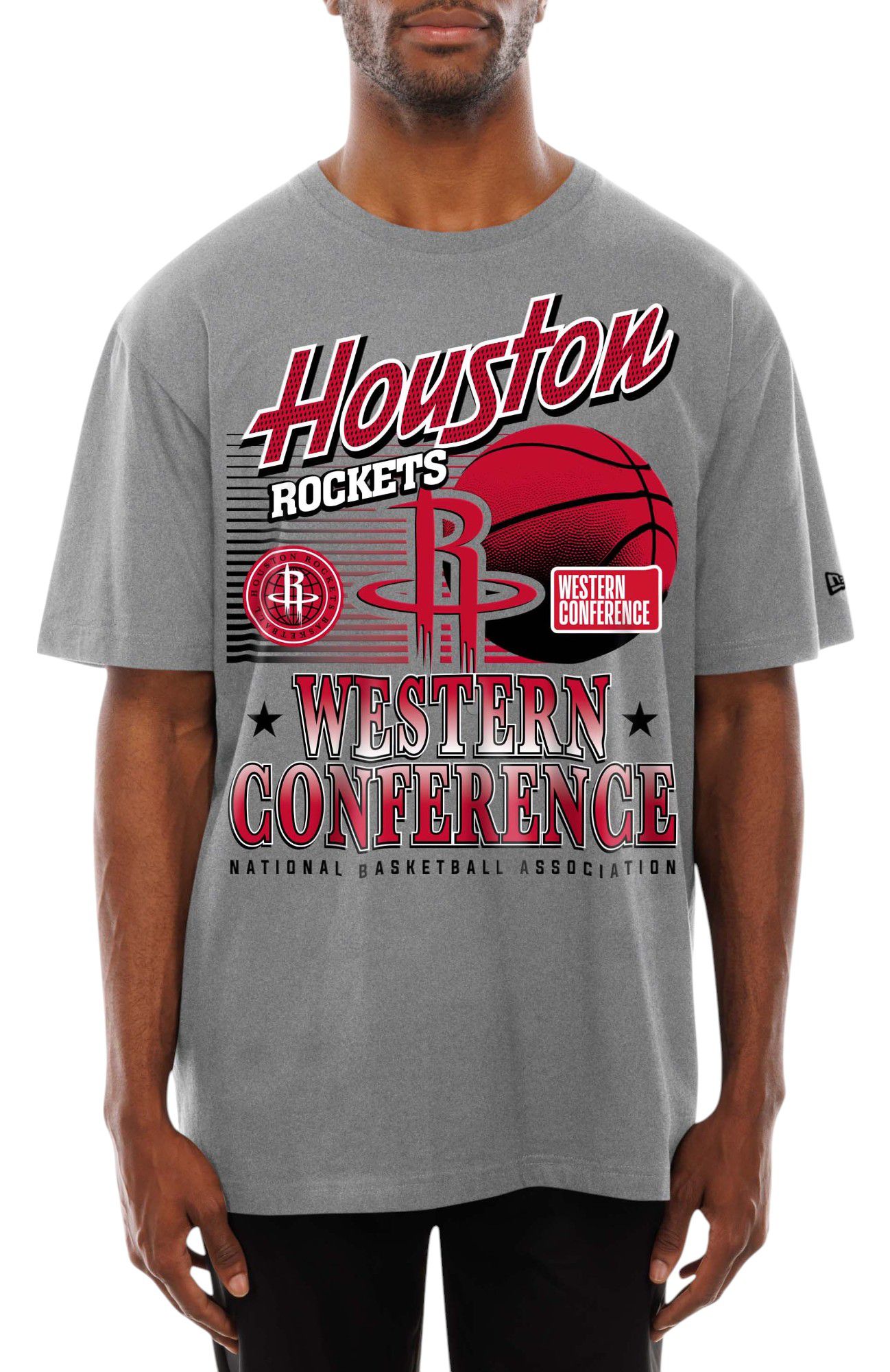 New Era Men's Houston Rockets Grey Sports Classic T-Shirt product image