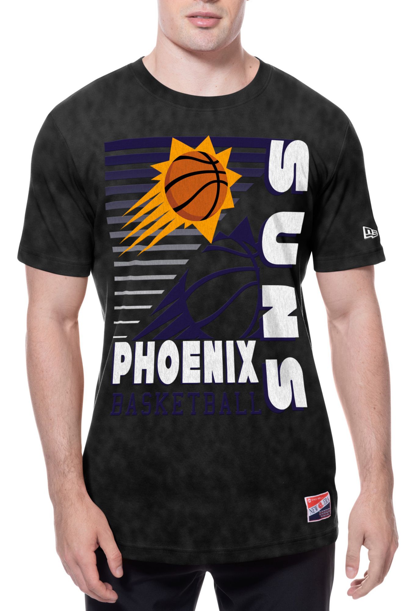 New Era Men's Phoenix Suns Black Throwback Washed T-Shirt product image