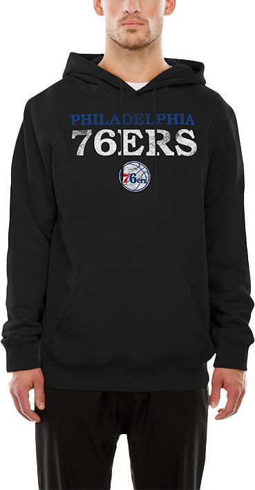 New Era Men's Philadelphia 76ers Black Logo Pullover Hoodie product image