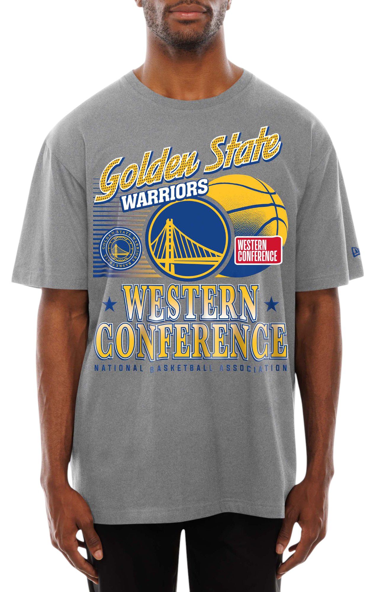 New Era Men's Golden State Warriors Grey Sports Classic T-Shirt product image