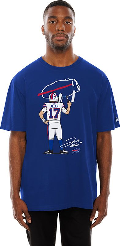 New Era Men's Buffalo Bills Josh Allen #17 Royal Blue Billustration T-Shirt product image