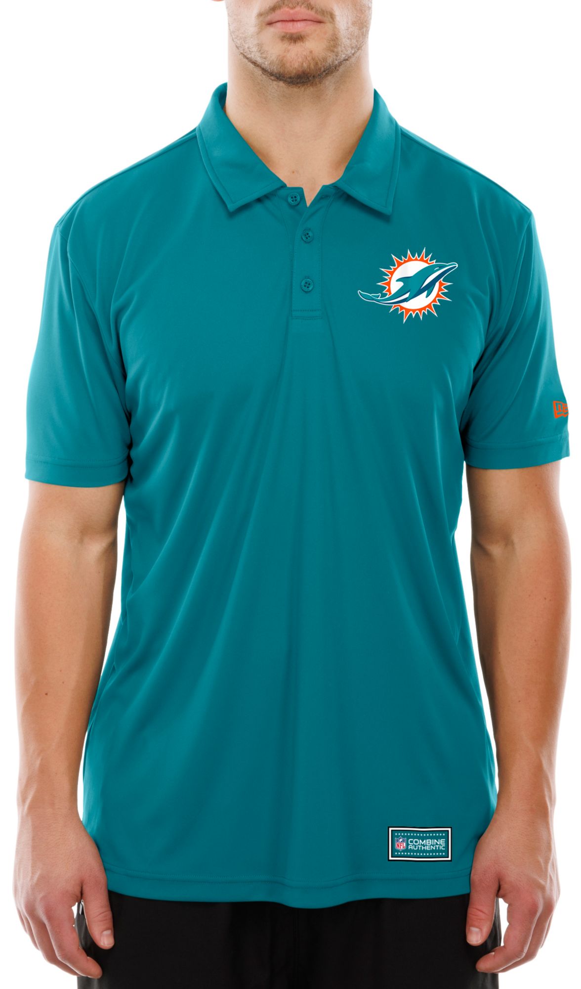 New Era Men's Miami Dolphins Turquoise Combine Polo product image
