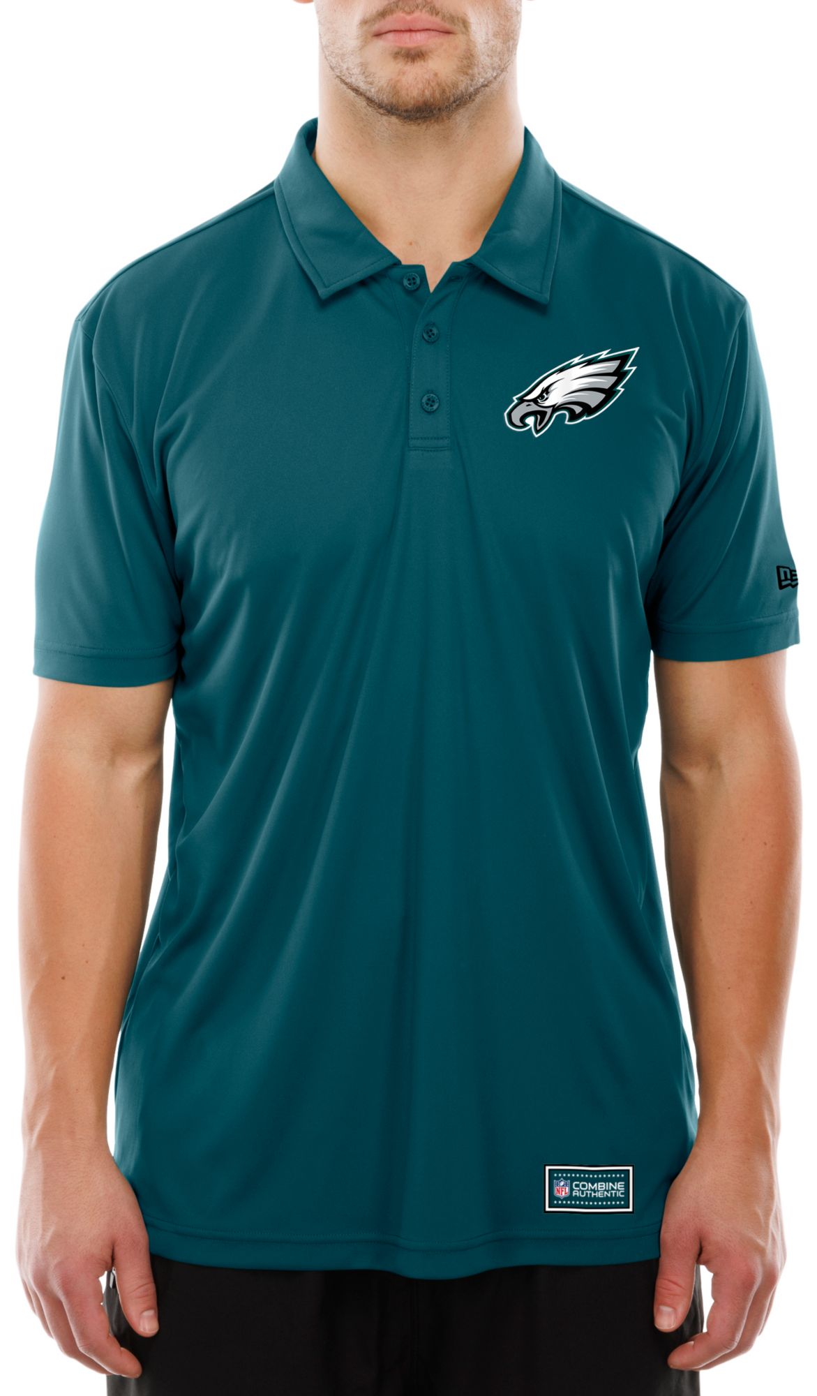 New Era Men's Philadelphia Eagles Dark Green Combine Polo product image