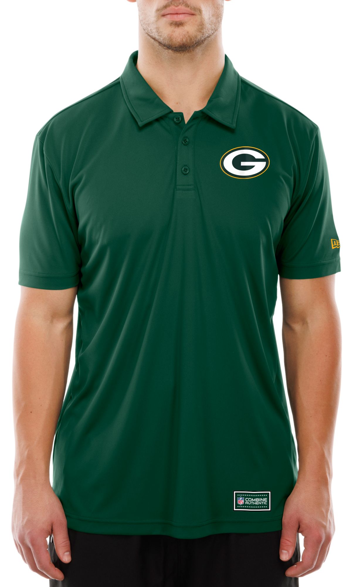 New Era Men's Green Bay Packers Dark Green Combine Polo product image