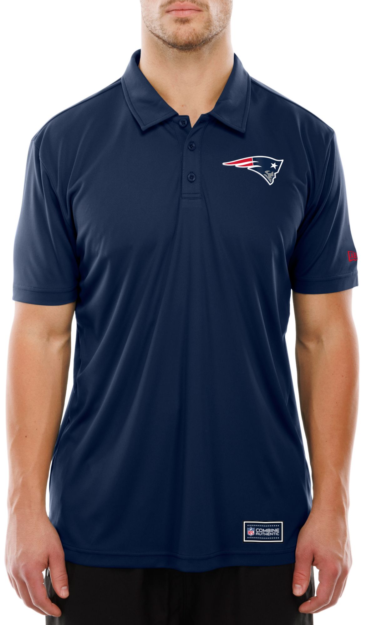 New Era Men's New England Patriots Navy Combine Polo product image