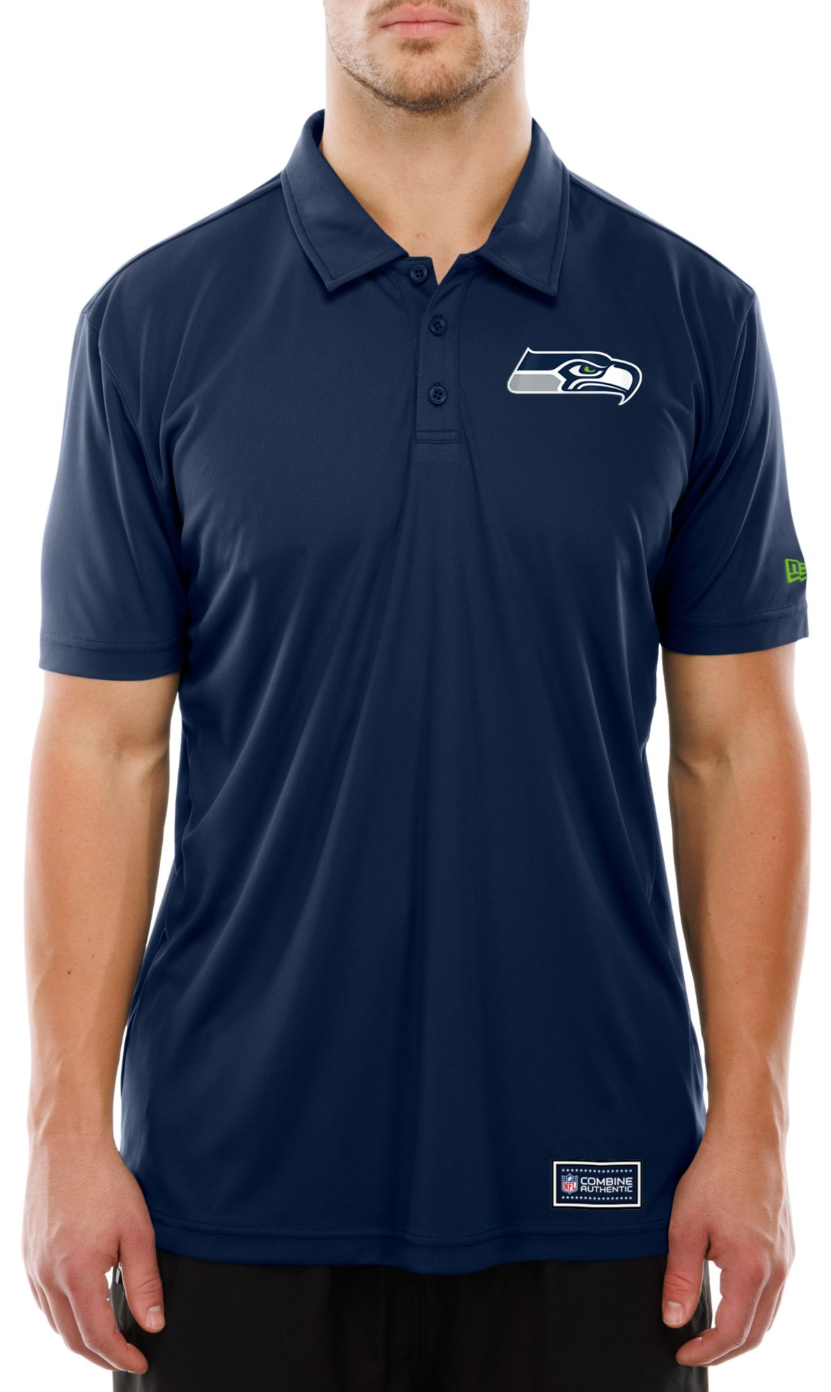 New Era Men's Seattle Seahawks Navy Combine Polo product image