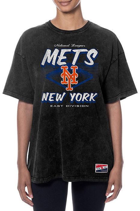 New Era Women's New York Mets Black Throwback T-Shirt product image