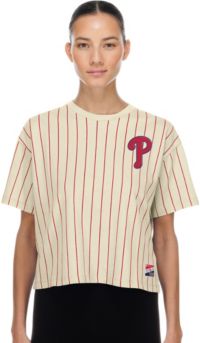 Women's Philadelphia Phillies New Era Red Plus Size 2-Hit Front Knot T-Shirt