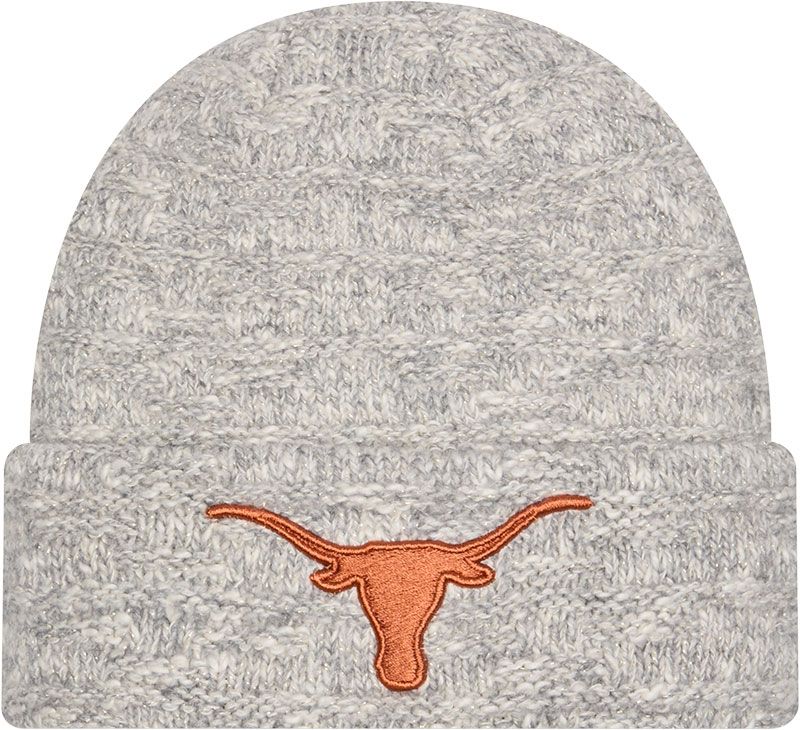 New Era Women's Texas Longhorns Grey Metallic Cuffed Knit Beanie product image