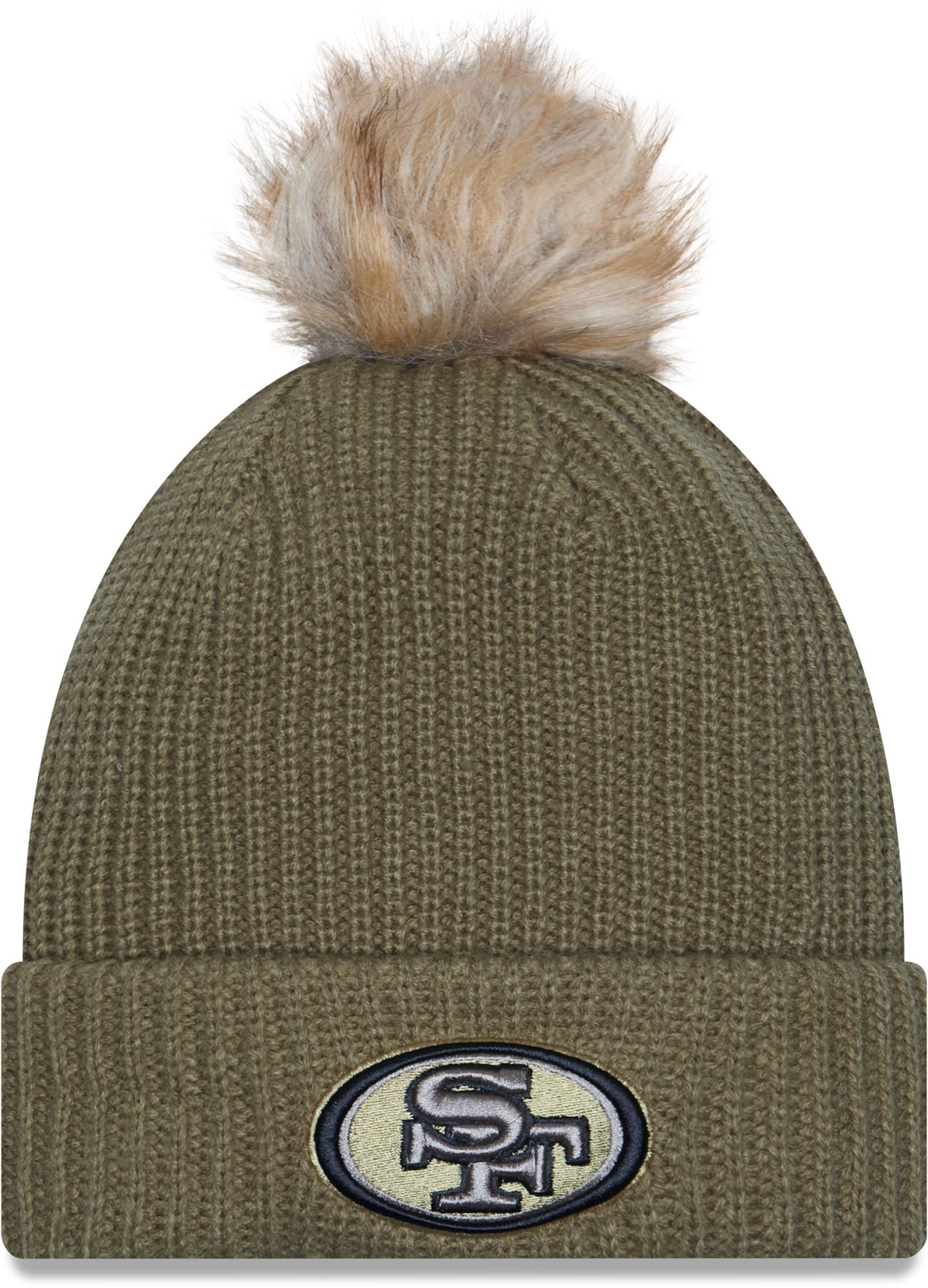 New Era Women's San Francisco 49ers Salute To Service 2025 Dark Moss Knit Beanie product image