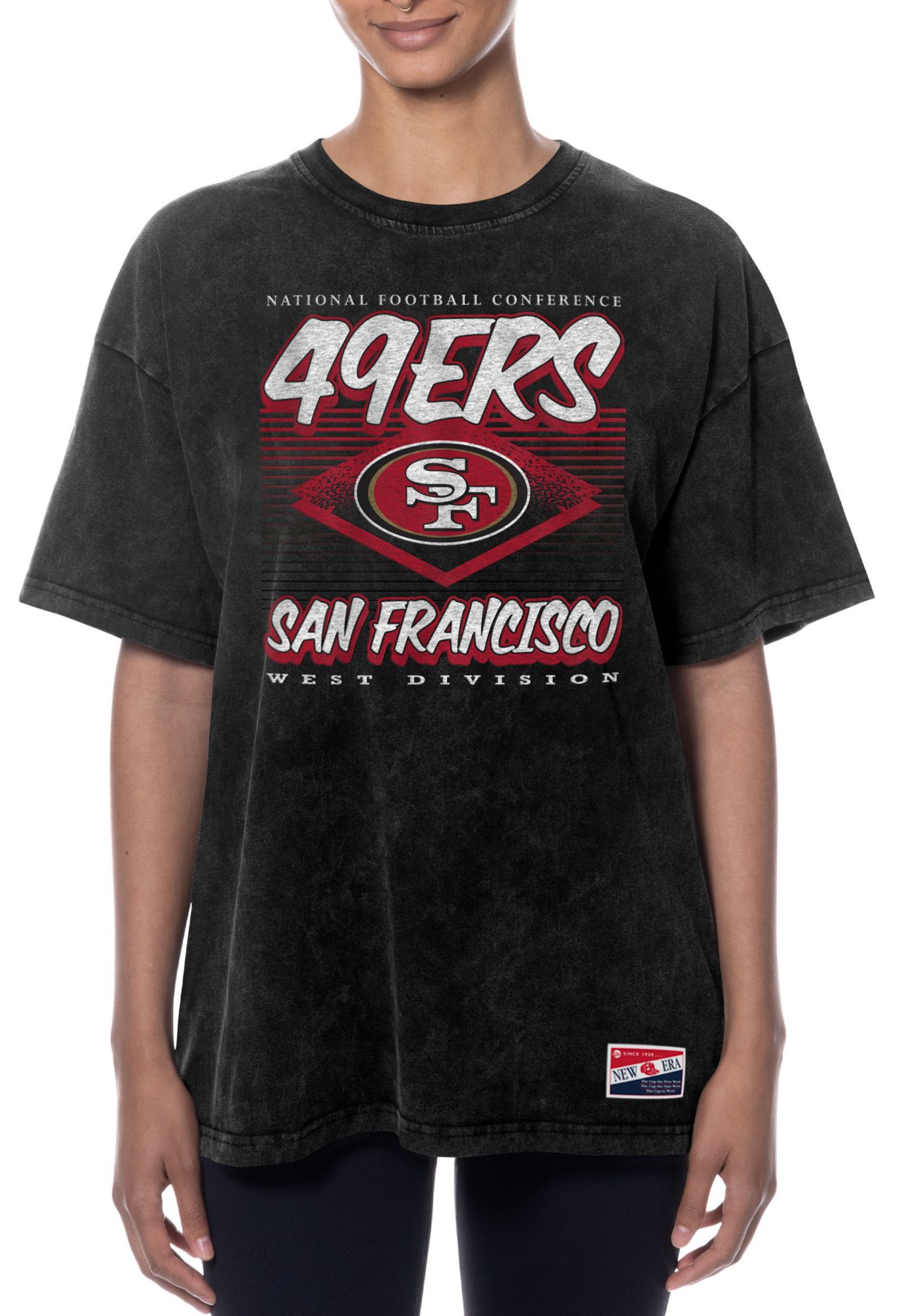 New Era Women's San Francisco 49ers Black Washed T-Shirt product image