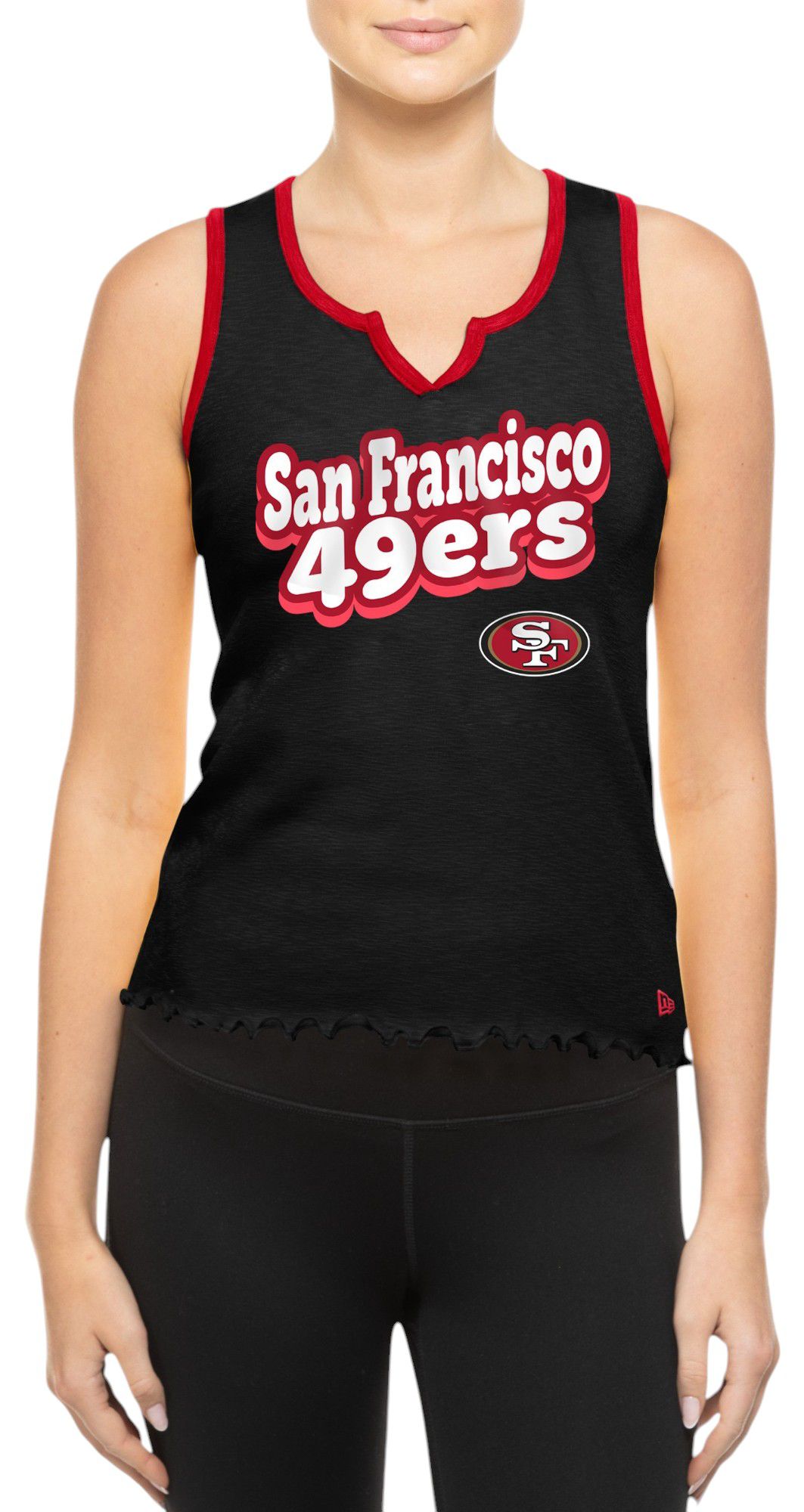 New Era Women's San Francisco 49ers Black Wave Edge Tank Top product image
