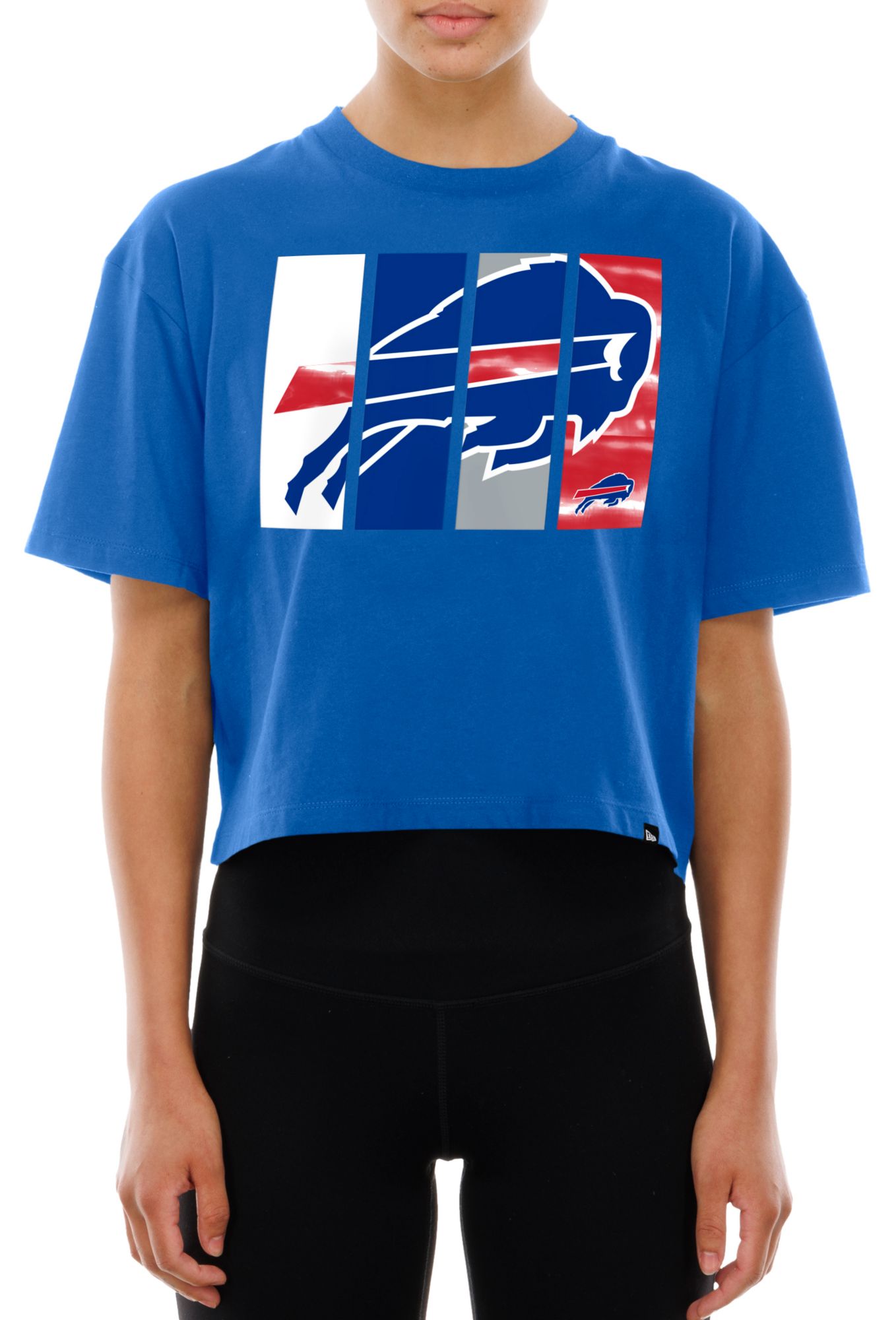 New Era Women's Buffalo Bills Blue Panel Boxy T-Shirt product image