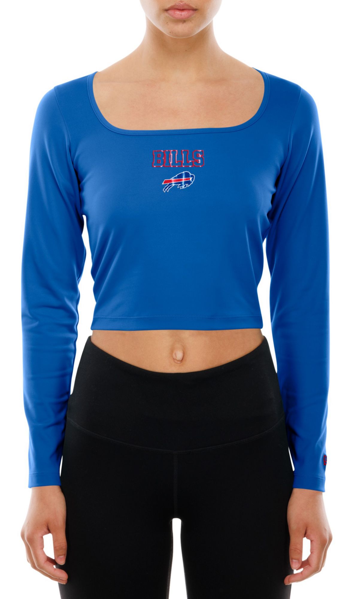 New Era Women's Buffalo Bills Blue Fitted Square Neck Long Sleeve T-Shirt product image